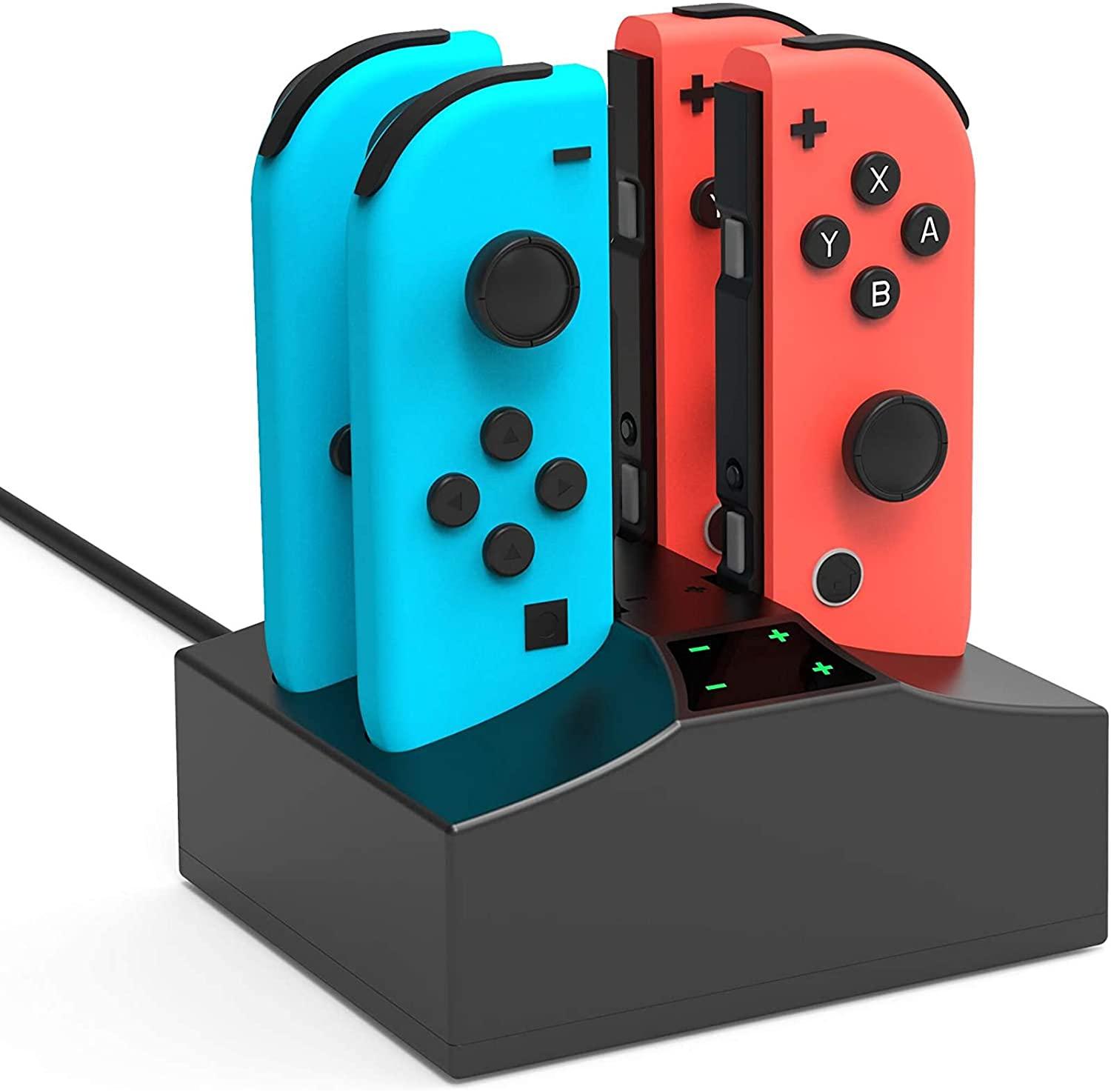 YCCSKY 4-in-1 Nintendo Switch Joycon Controller Charging Dock for $6.49