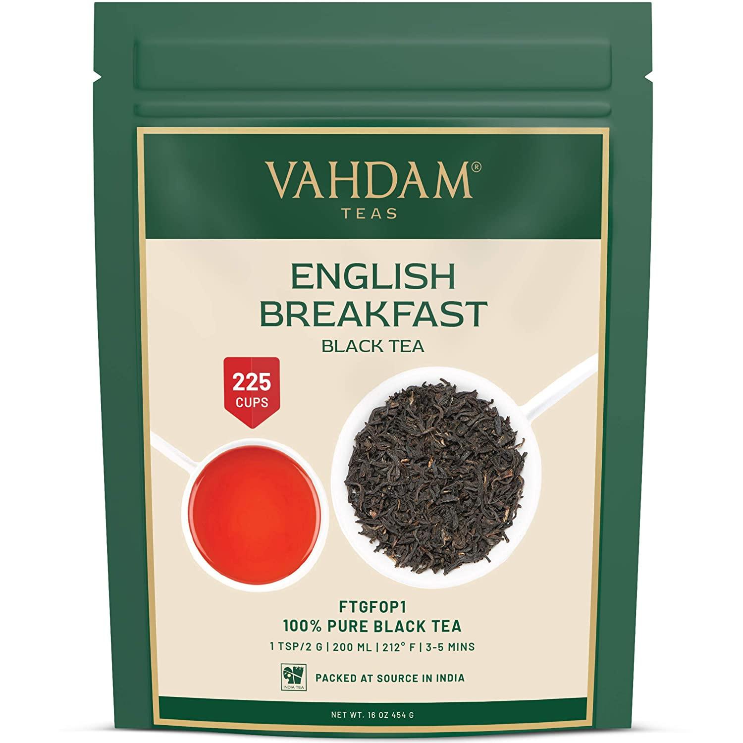 Vahdam Original English Breakfast Black Tea Leaves for $14.99