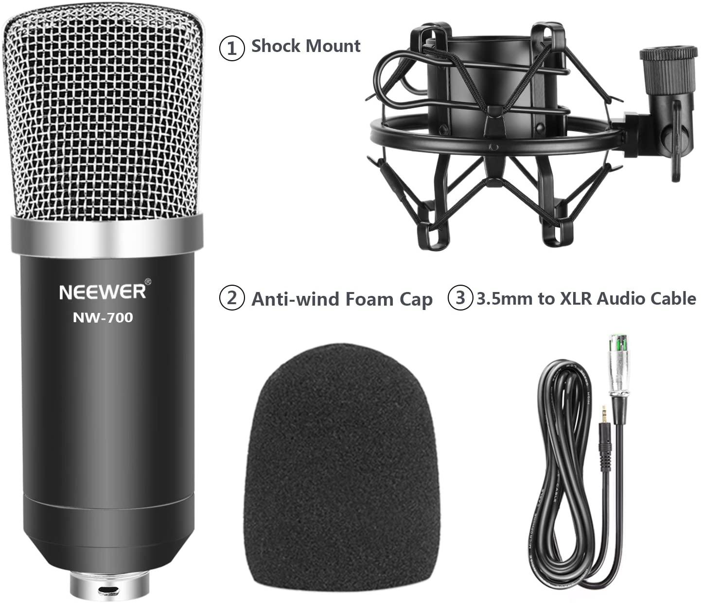 Neewer NW-700 Condenser Microphone Set for $13.64