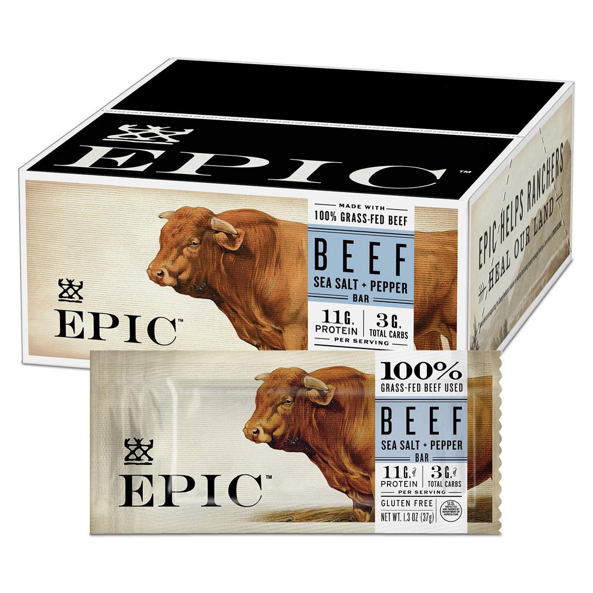 12 Epic Provisions Beef Sea Salt Protein Bars for $14.83 Shipped