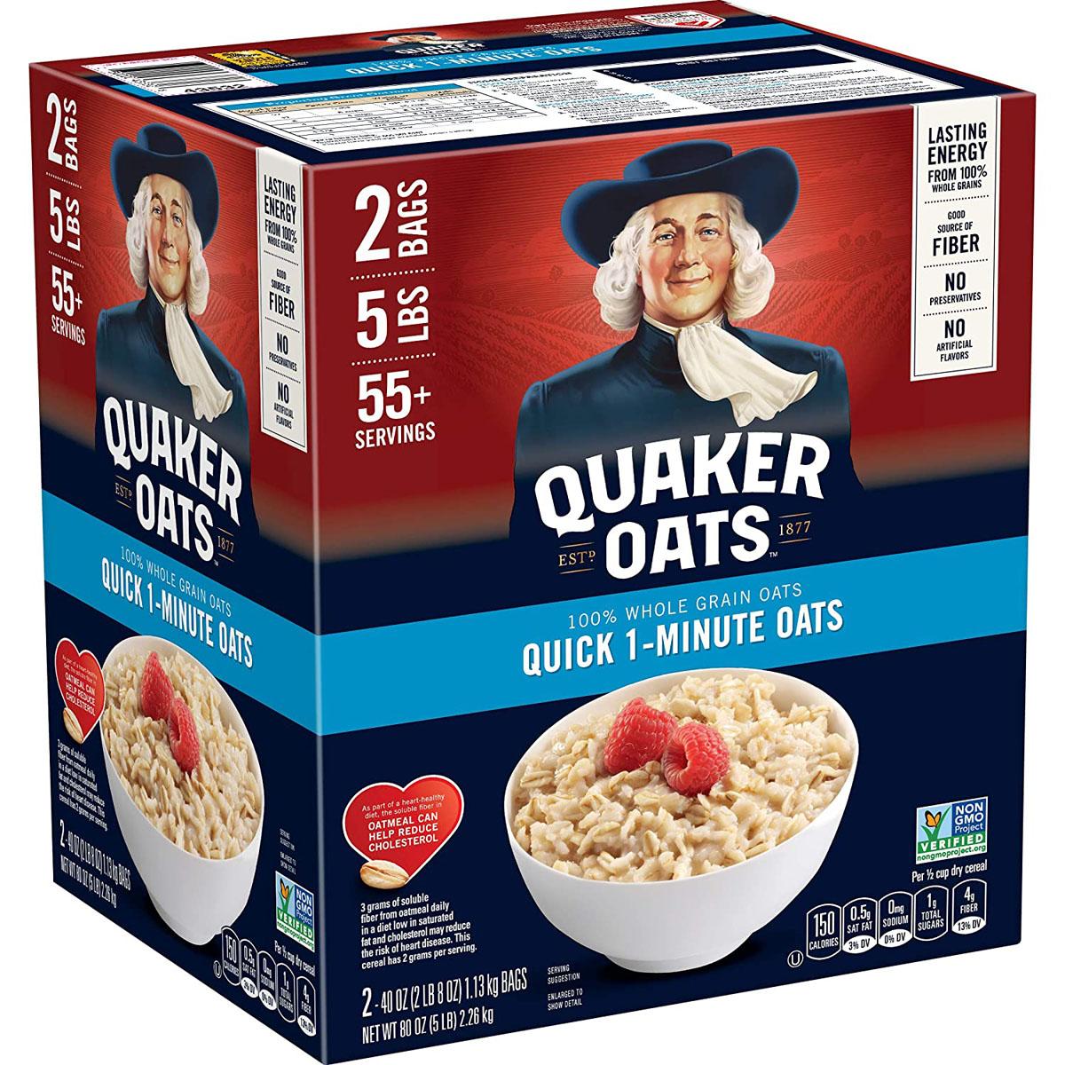 2 Quaker Oats Quick 1-Minute Oatmeal for $5.24 Shipped