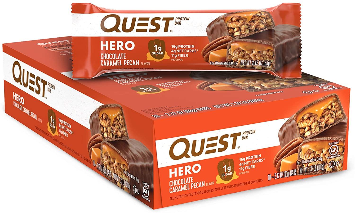 10 Quest Nutrition Hero Protein Bars for $12.75