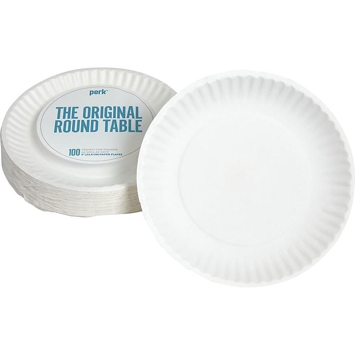 100 Perk 9in Economy Paper Plates for $2.85 Shipped