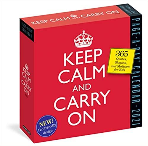 Keep Calm and Carry On Page-A-Day Calendar 2021 for $7.99