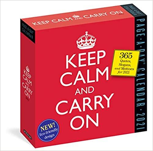 Keep Calm and Carry On Page-A-Day Calendar 2021 for $7.99