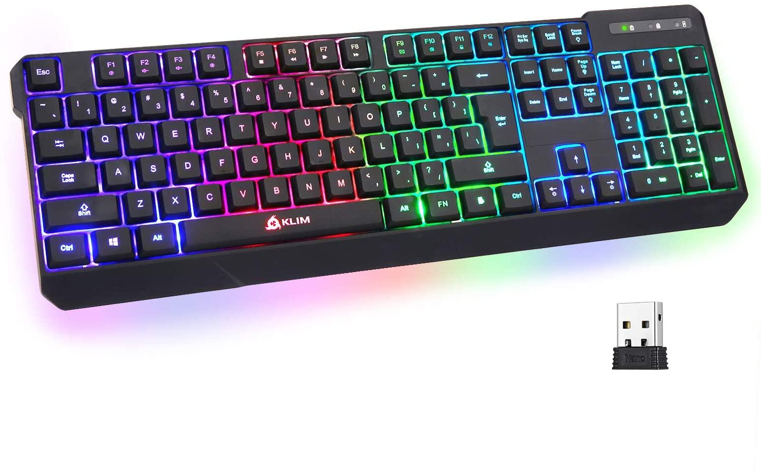 KLIM Chroma Rechargeable Wireless Gaming Keyboard for $27.98 Shipped