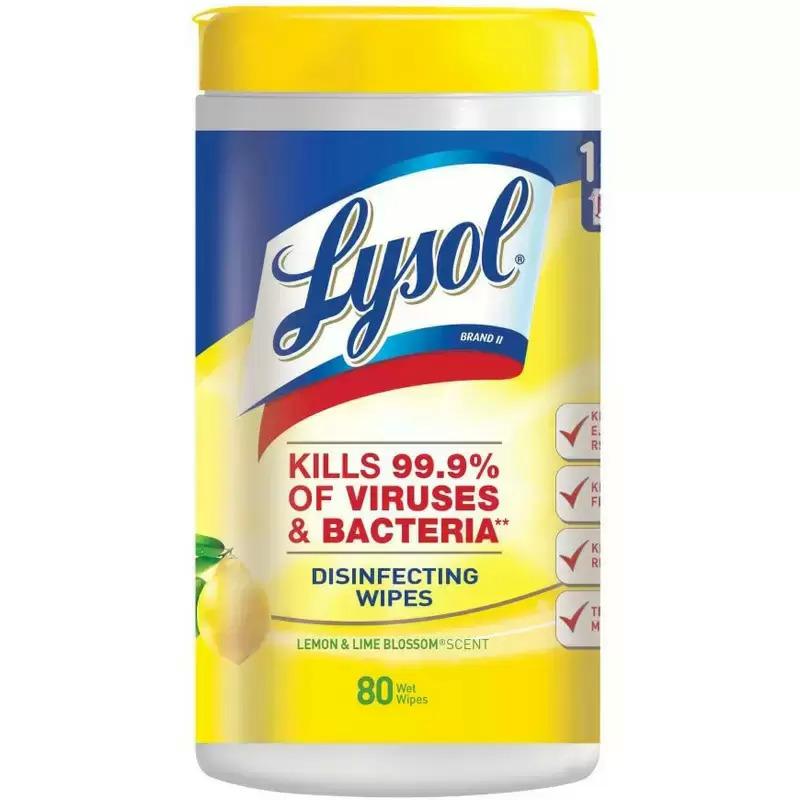 80 Lysol Lemon and Lime Blossom Disinfecting Wipes for $2.49