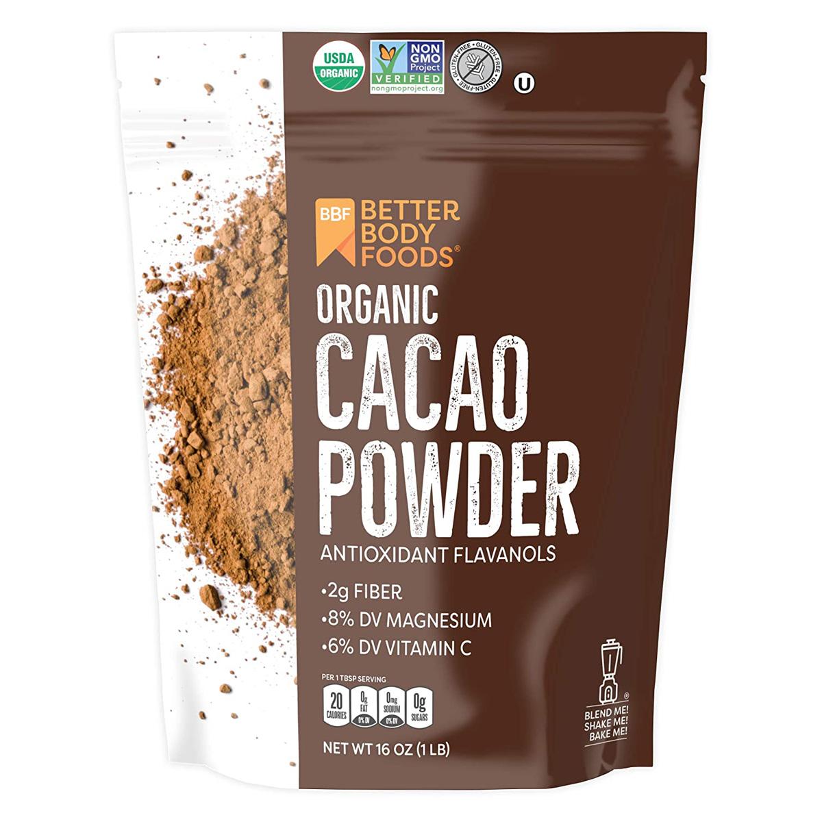 2Lbs BetterBody Foods Organic Cacao Powder for $11.88 Shipped