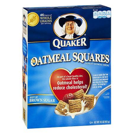 Quaker Oatmeal Squares Brown Sugar Breakfast Cereal for $1.24
