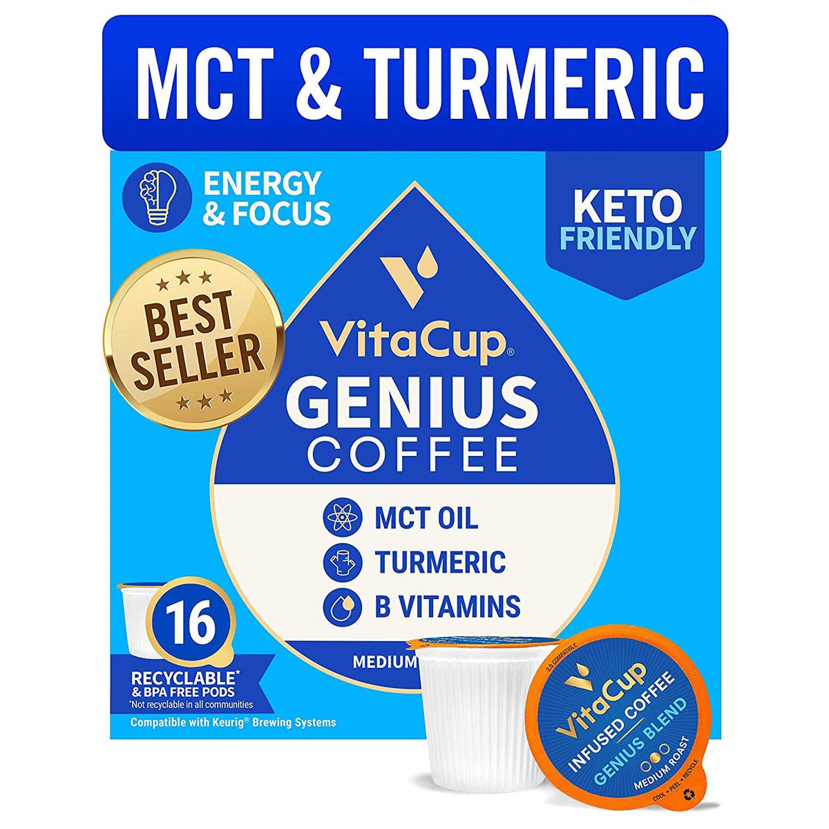 16 Vitacup Genius Keto Coffee K-Cup Pods for $15.25 Shipped