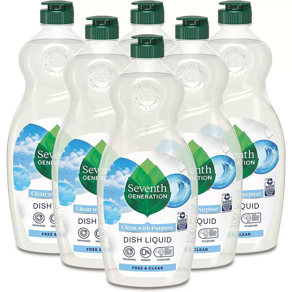 Seventh Generation Clear Dish Liquid Soap 6 Pack for $14.83 Shipped