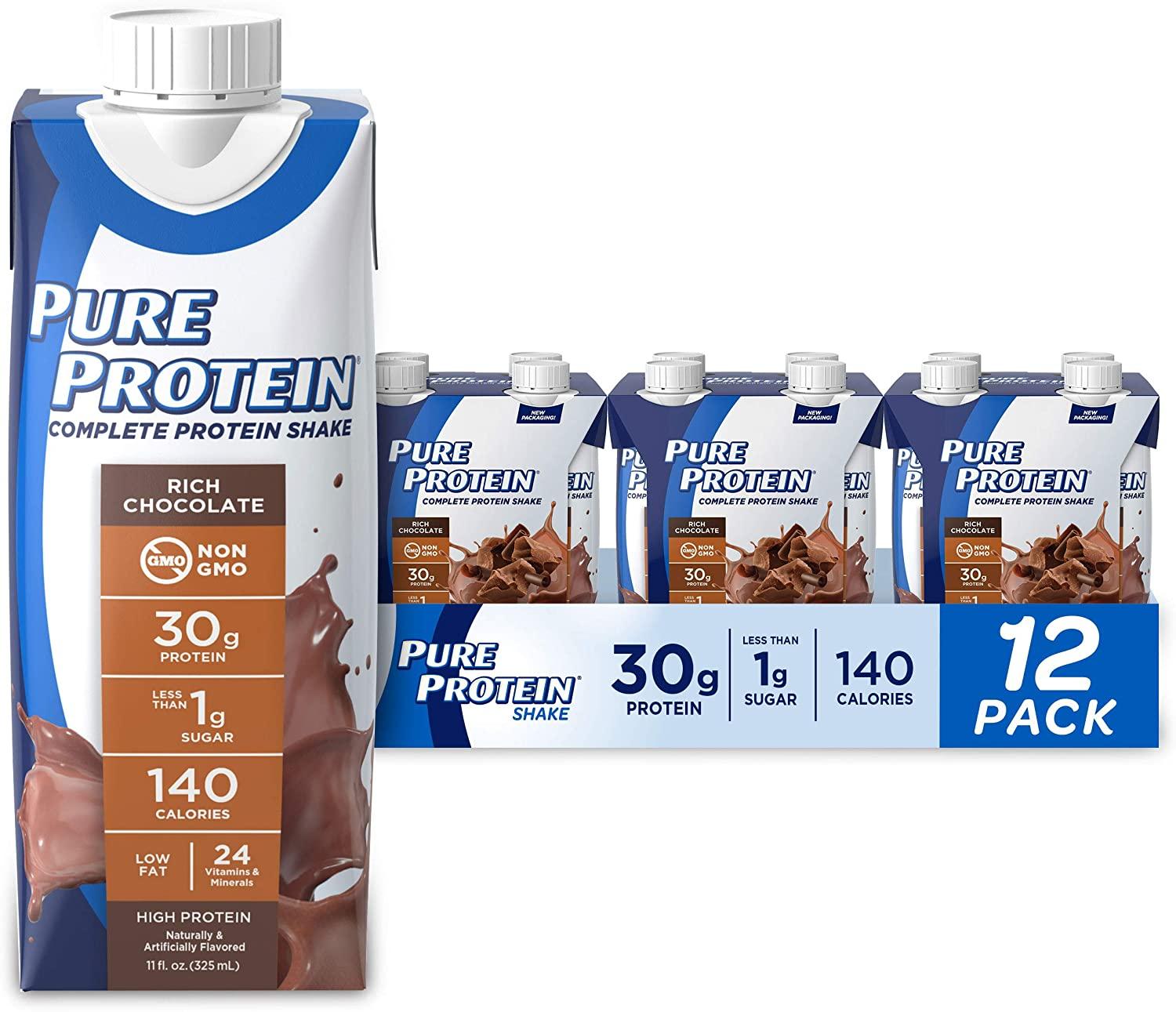 12 Pure Protein Complete Ready to Drink Chocolate Protein Shake for $10.76 Shipped