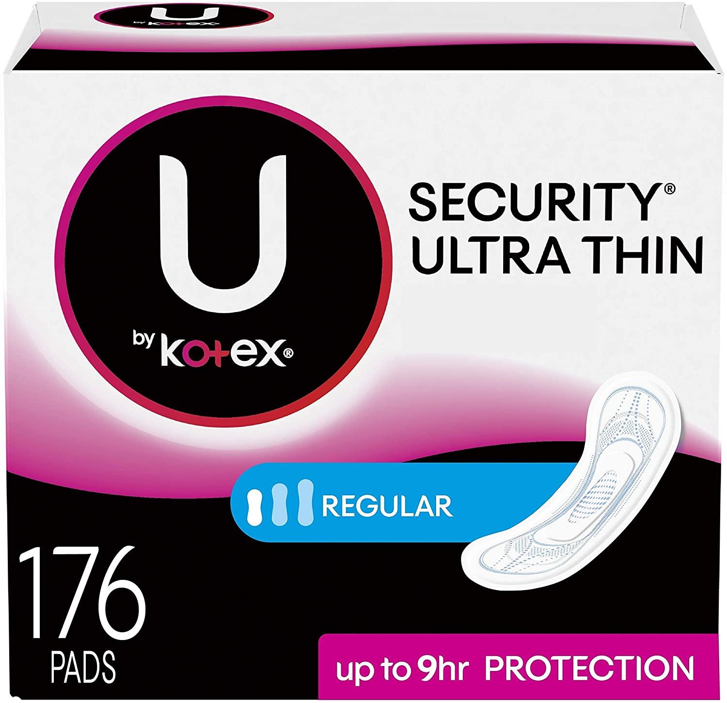 176 U by Kotex Security Ultra Thin Feminine Pads for $11.26 Shipped