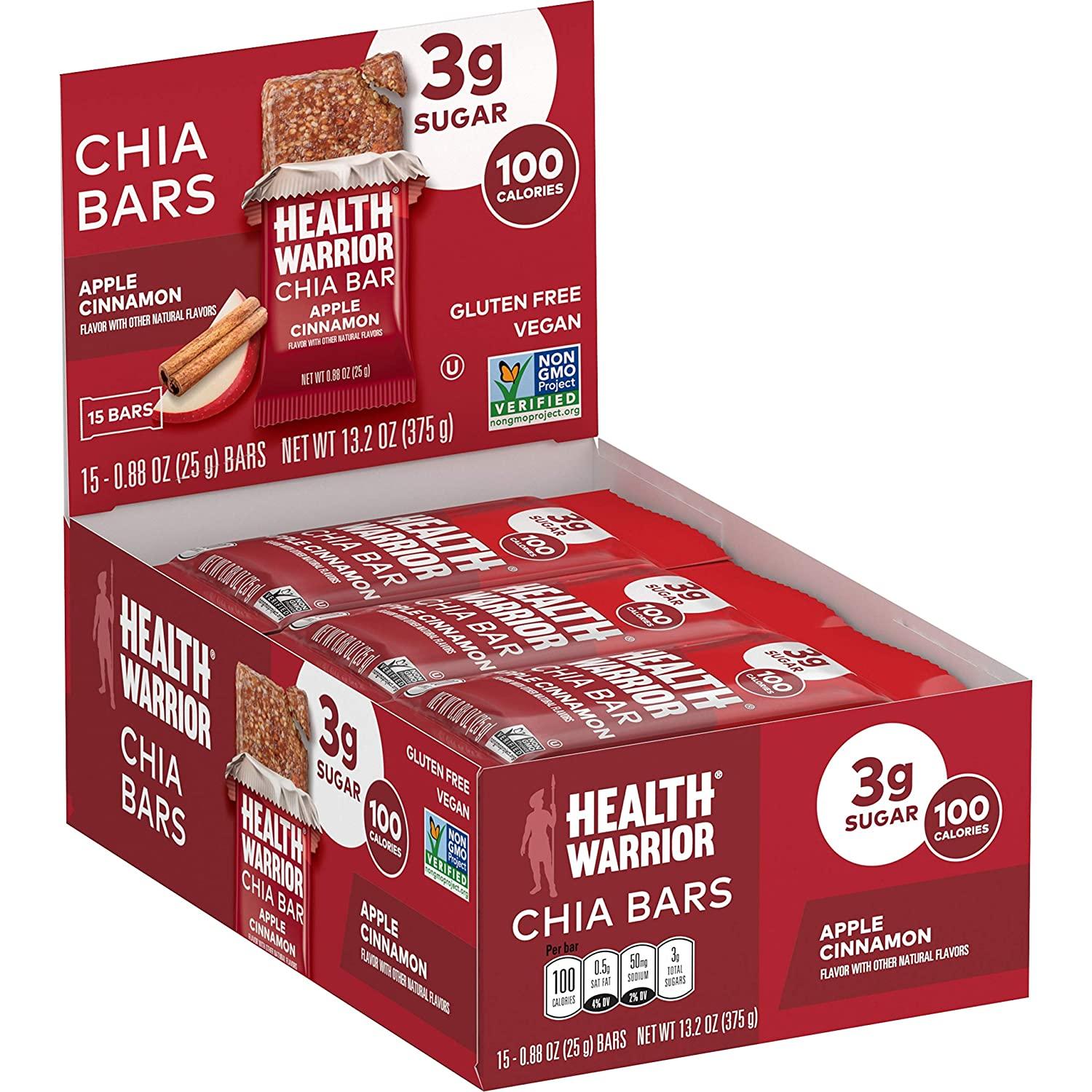 15 Health Warrior Apple Cinnamon Chia Bars for $6.83 Shipped