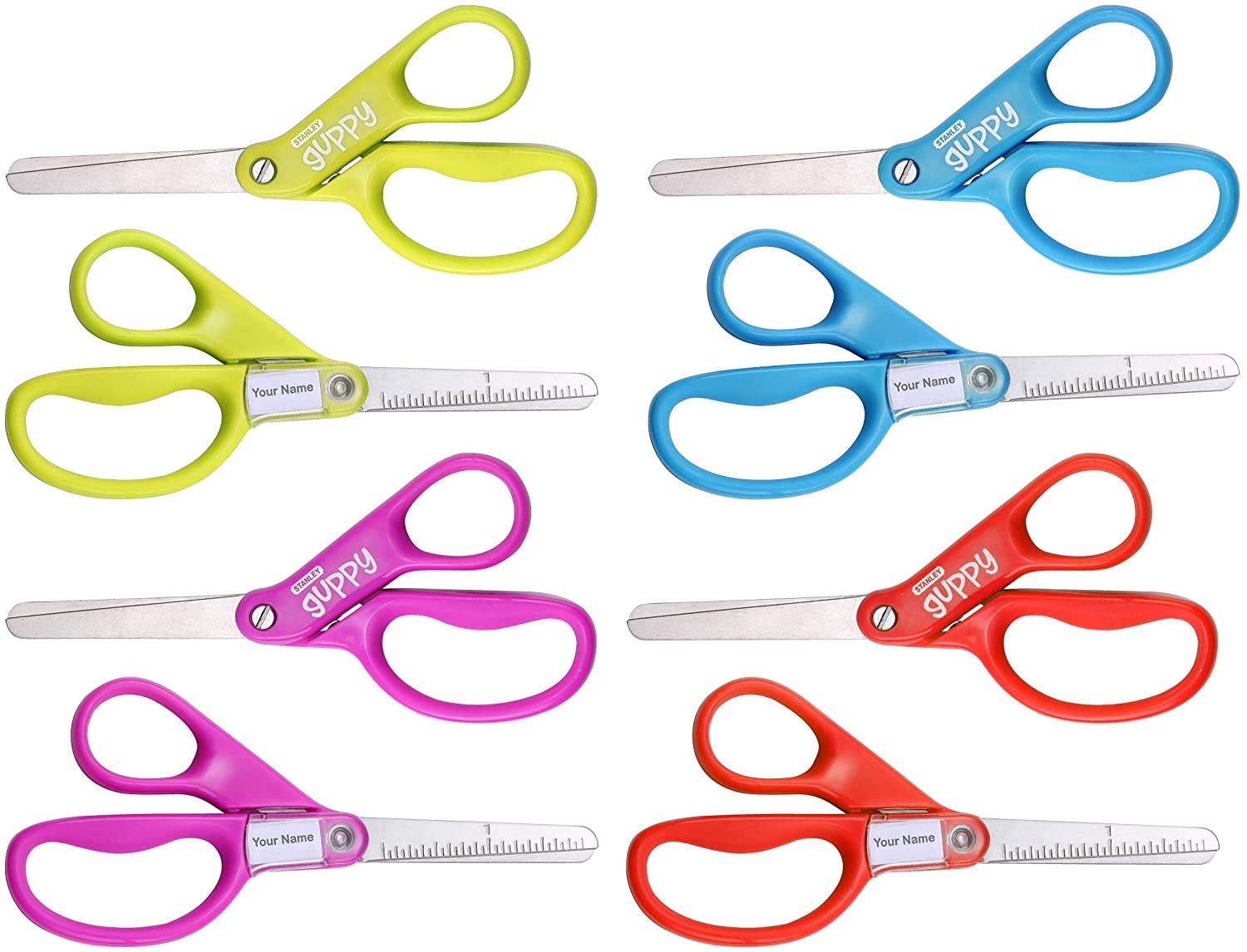 8 Stanley Minnow 5in Pointed Tip Kids Scissors for $4.48