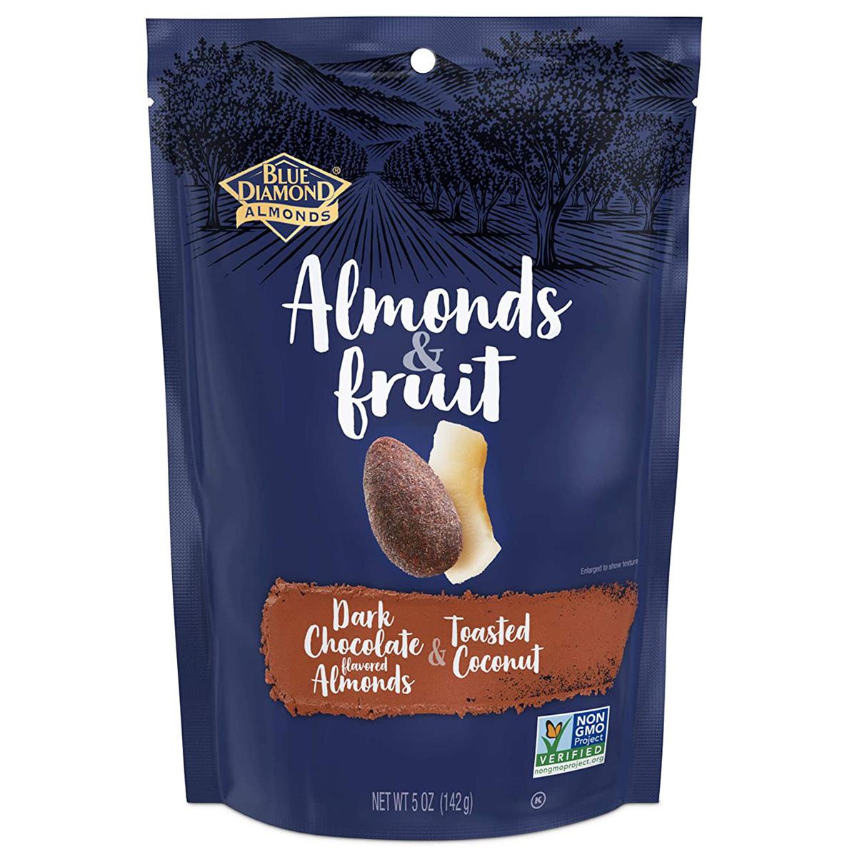 10oz Blue Diamond Dark Chocolate Almonds and Toasted Coconut for $4.49 Shipped
