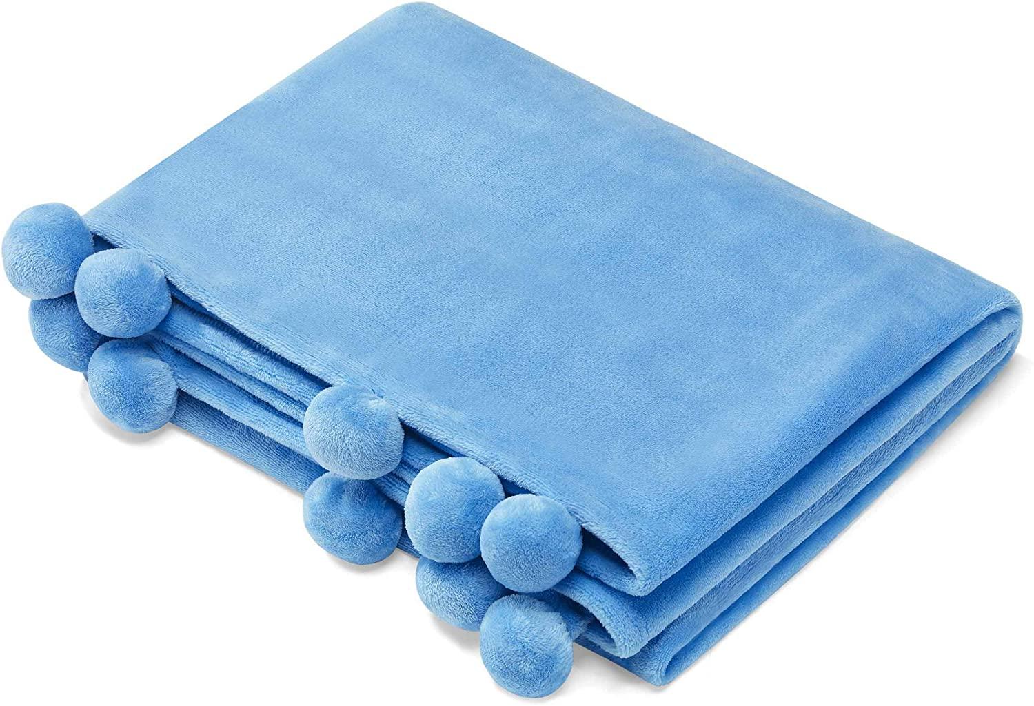 Vera Wang Azalea Skye Salma Pom Pom Throw Blanket for $12.74