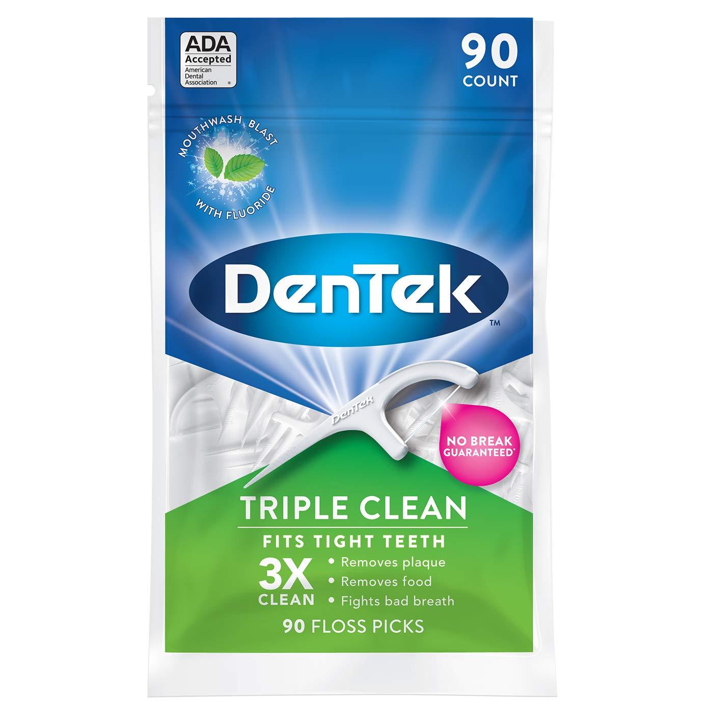 90 DenTek Triple Clean Floss Picks for $1.68 Shipped