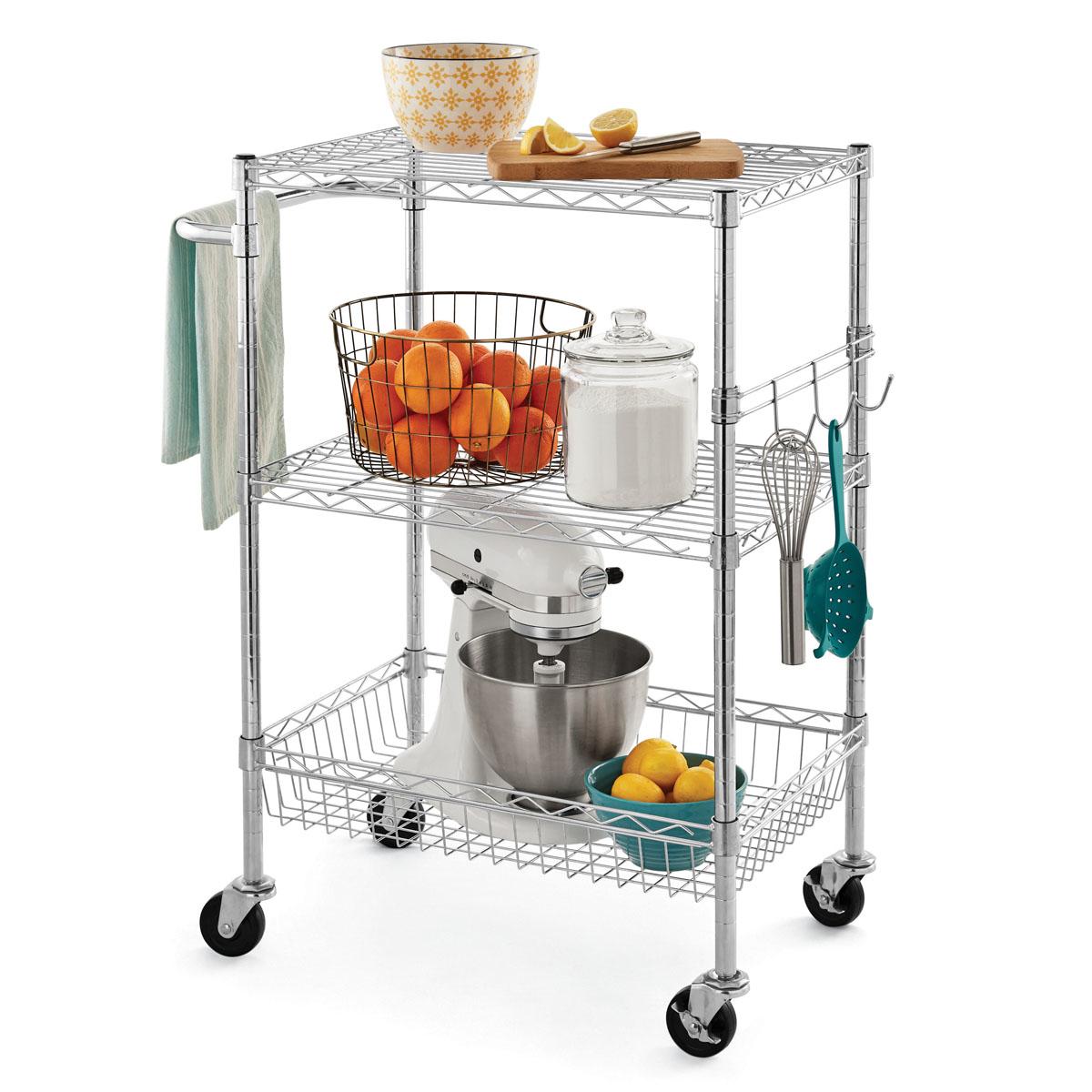 Hyper Tough 3-Shelf Rolling Cart for $33