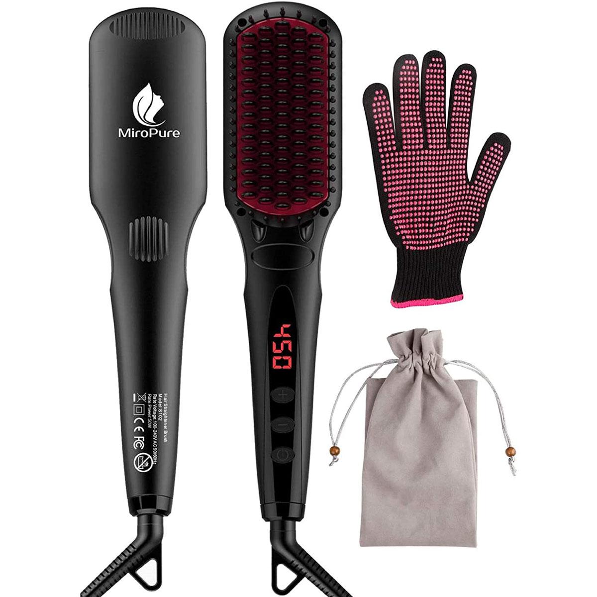 Enhanced Hair Straightener Brush by MiroPure for $28 Shipped
