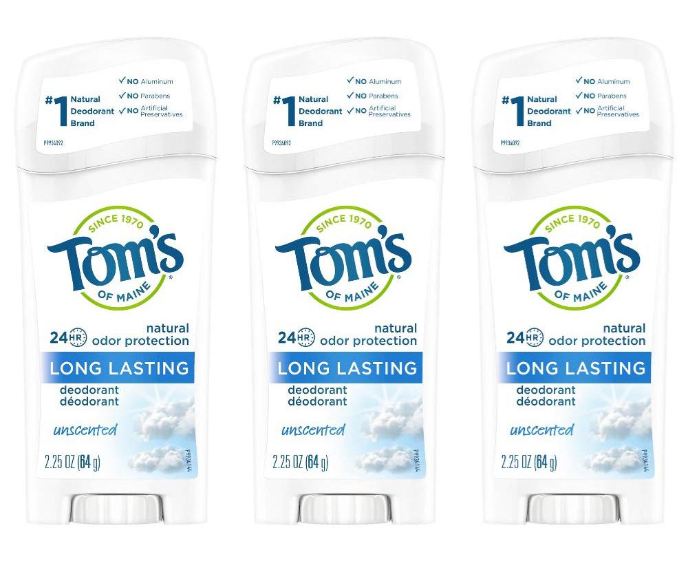 3 Toms of Maine Long Lasting Deodorant for $10.21 Shipped