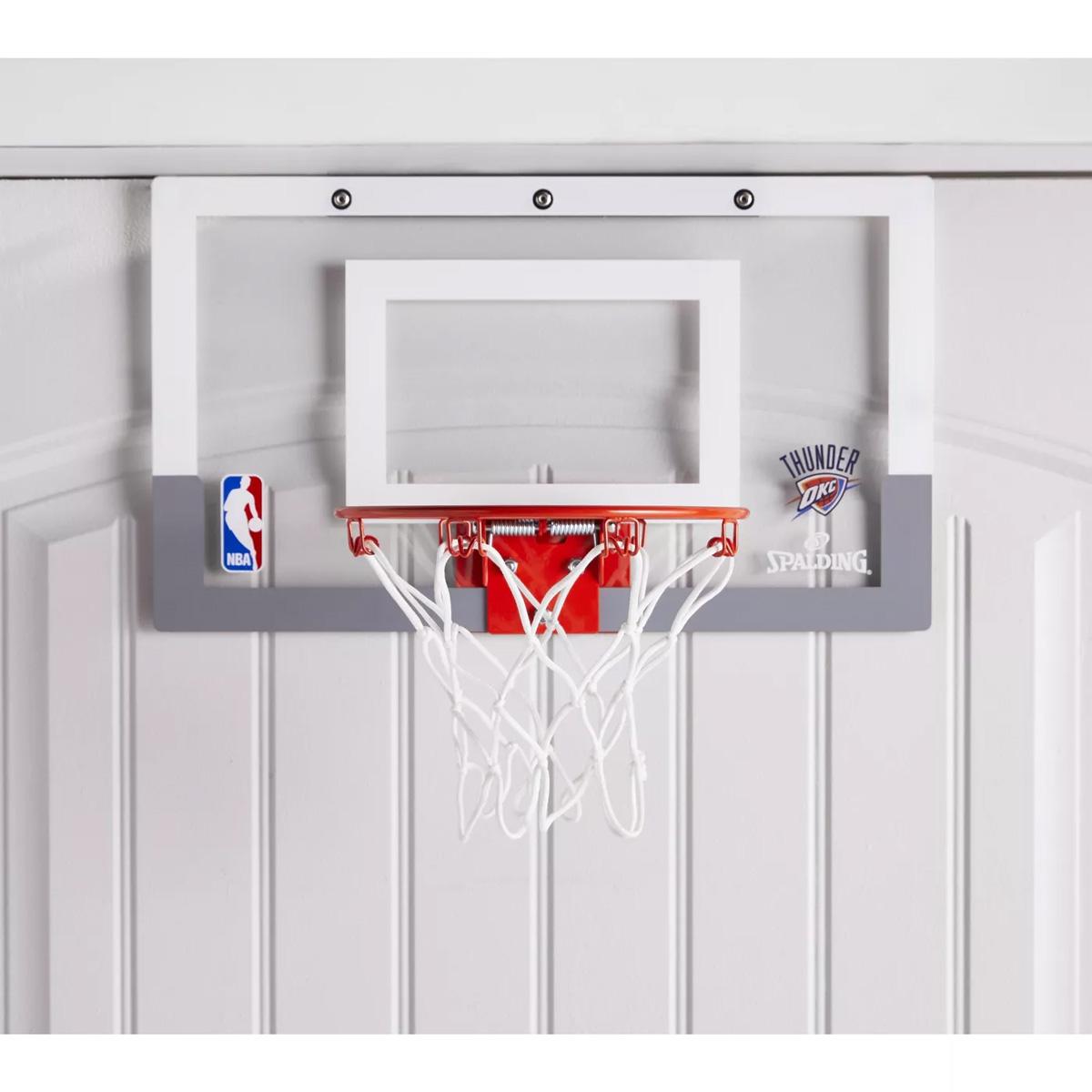 Spalding NBA Slam Jam Over-The-Door Team Edition Basketball Hoop for $17.49