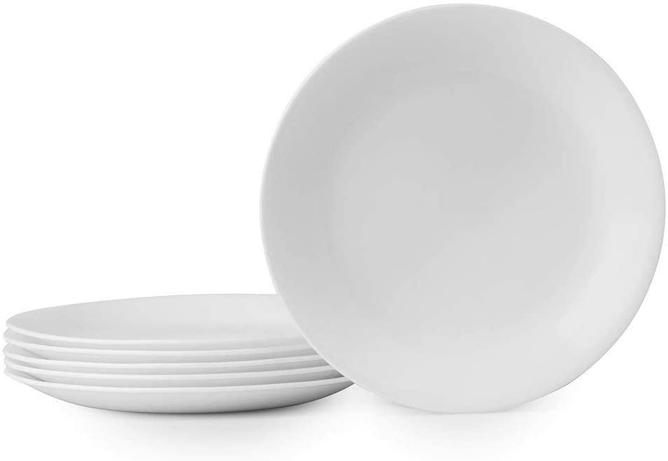 6-Piece 8.5in Corelle Winter Frost White Lunch Plates Set for $16.99