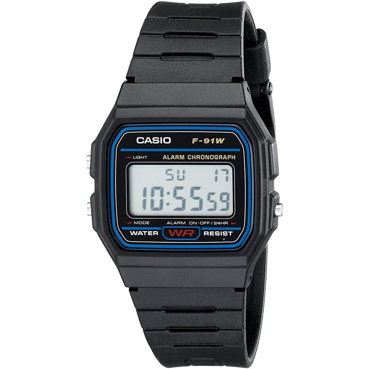 Casio F91W-1 Classic Resin Strap Digital Sport Watch for $3