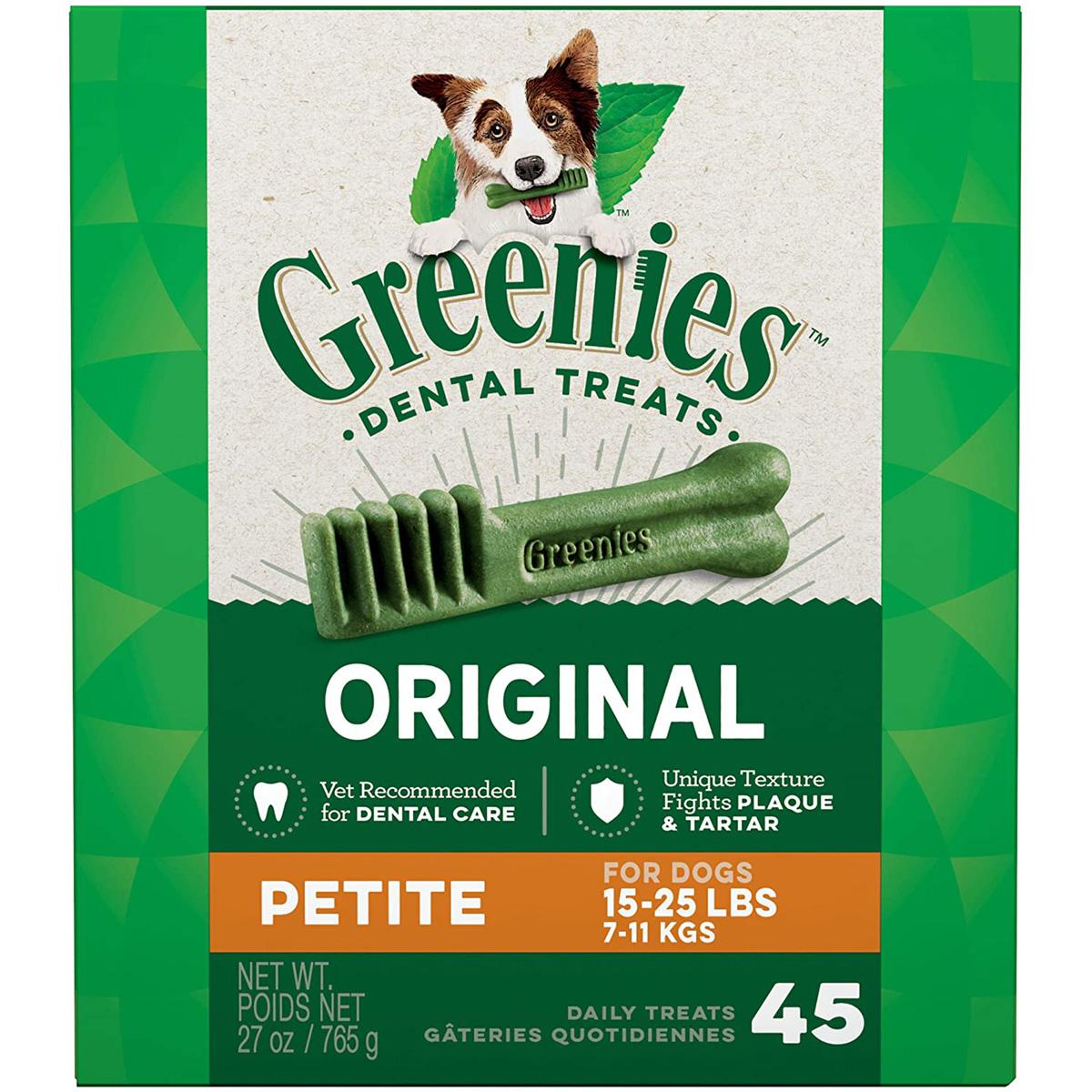 Greenies Original Petite Natural Dental Dog Treats for $16.59 Shipped
