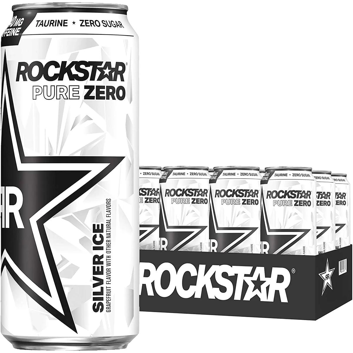12 Rockstar Pure Zero Energy Drink for $11.40 Shipped