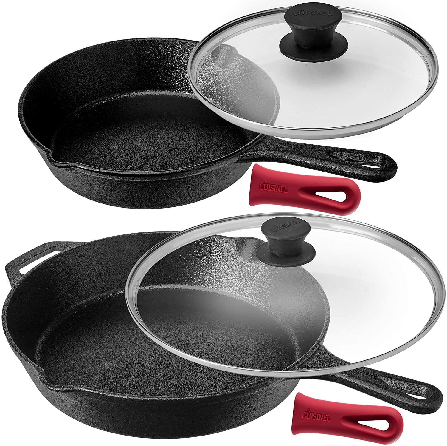 Pre-Seasoned Cast Iron Skillet Set for $47.99 Shipped
