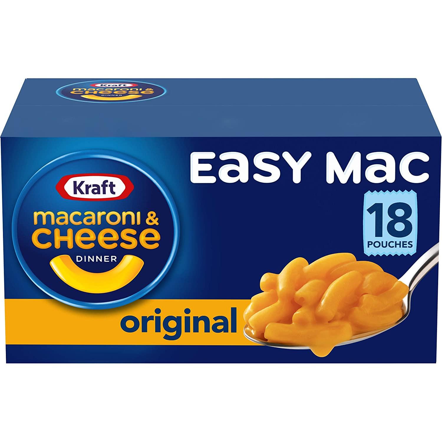 18 Kraft Easy Mac Original Flavor Macaroni and Cheese Meal for $6.16 Shipped