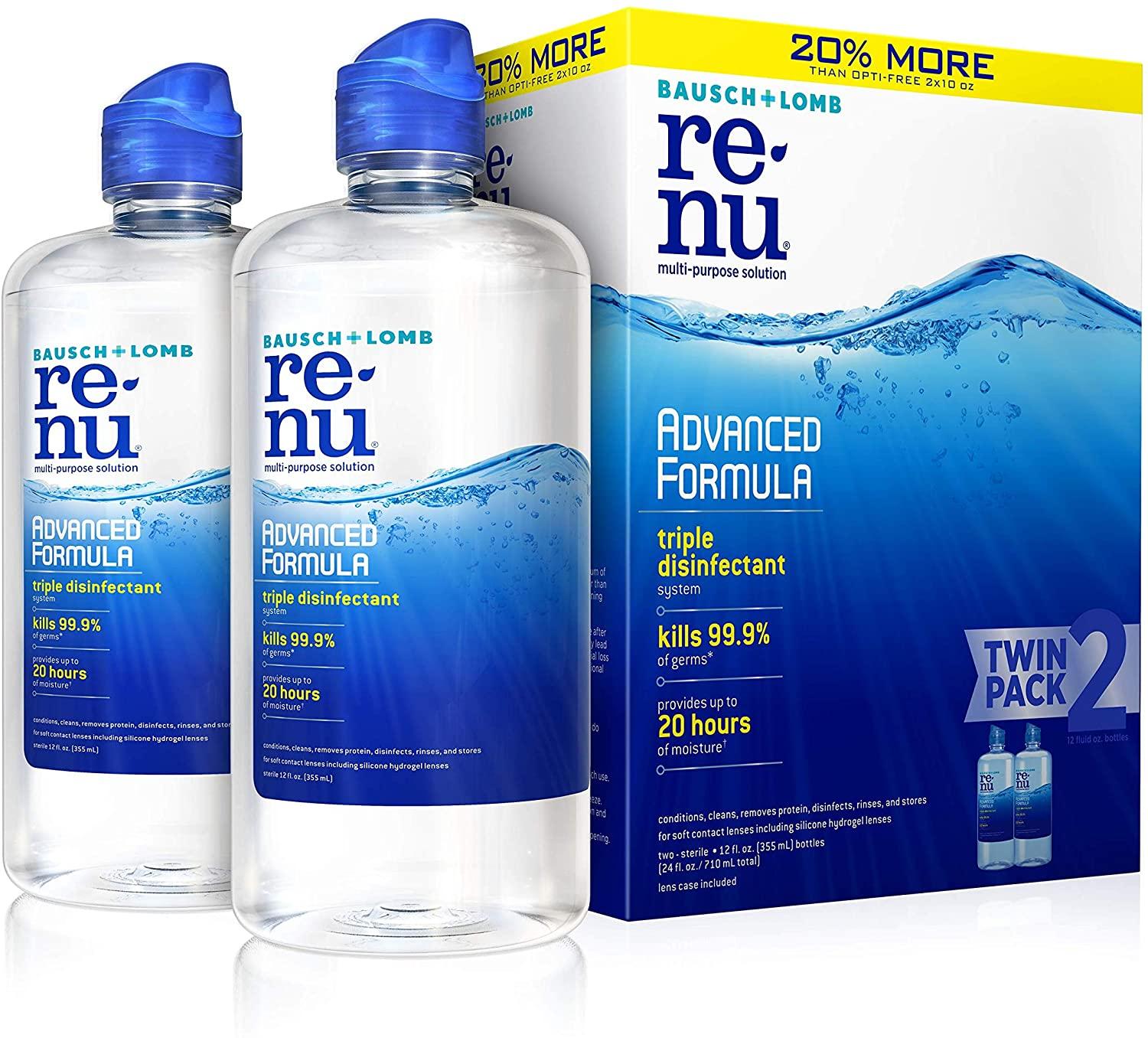 2-Pack 12oz Bausch + Lomb ReNu Contact Lens Solution for $7.27 Shipped