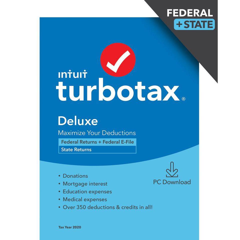 TurboTax Deluxe + State 2020 Download for $34.99