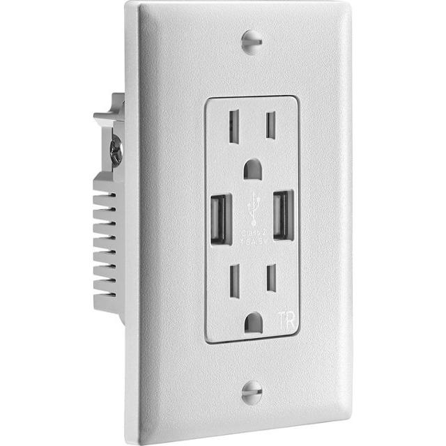Insignia 3.6A USB Charger Wall Outlet for $9.99