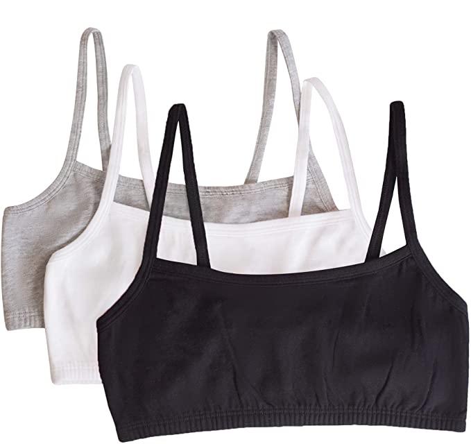 3 Fruit of the Loom Womens Spaghetti Strap Cotton Sports Bra for $7.06