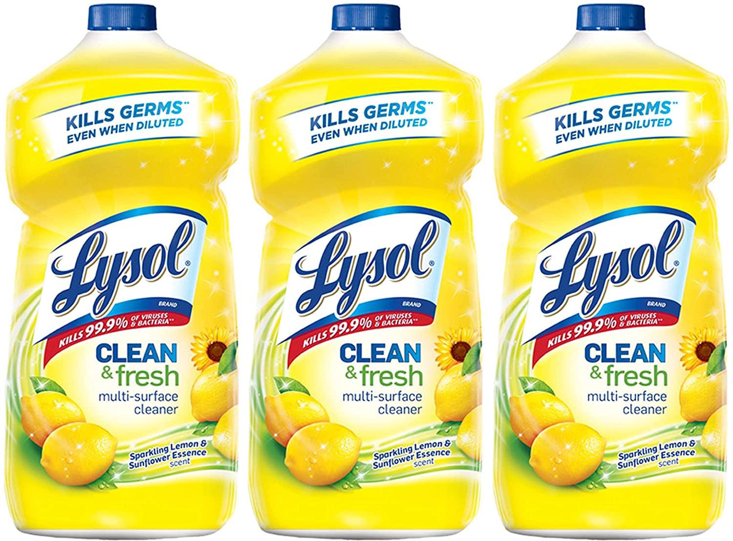 3 Lysol Clean and Fresh Multi-Surface Cleaner for $7.41