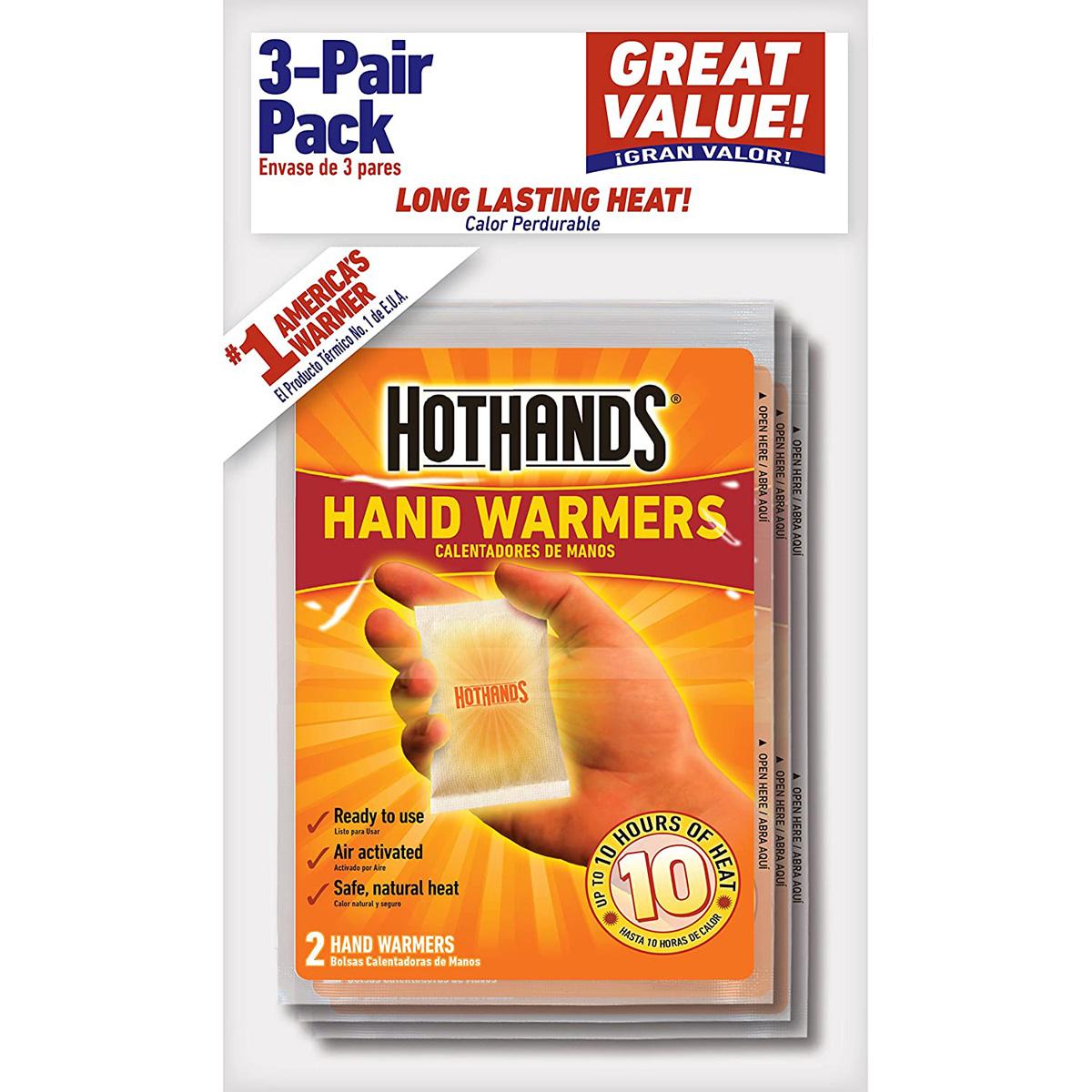 6 HotHands Air-Activated Hand Warmers for $1.99