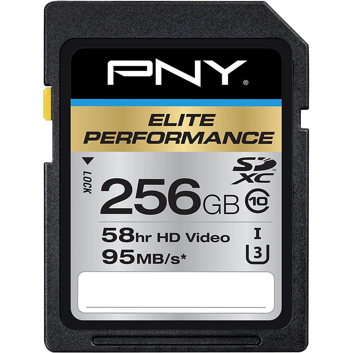 PNY 256GB Elite Performance Class 10 U3 SDXC Flash Memory Card for $31.99 Shipped