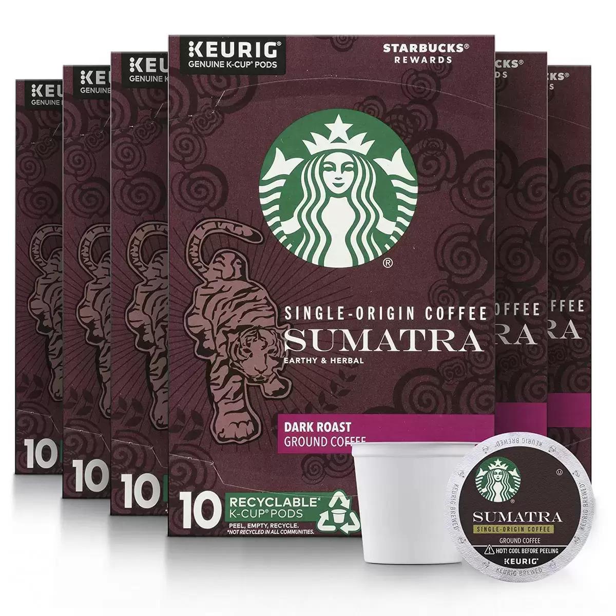 60 Starbucks Dark Roast Coffee K-Cups for $25.32 Shipped