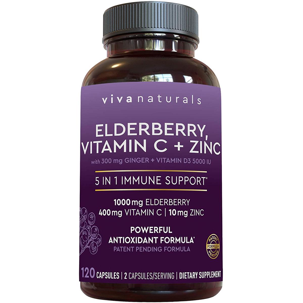 Viva Naturals Elderberry Vitamin and Zinc Supplement for $19.99 Shipped