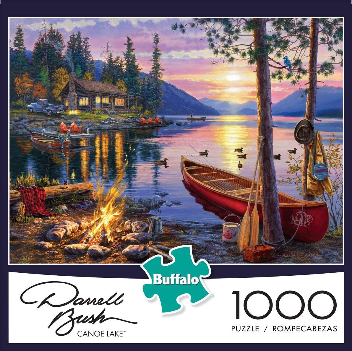 1000-Piece Buffalo Games Canoe Lake Jigsaw Puzzles for $9.97