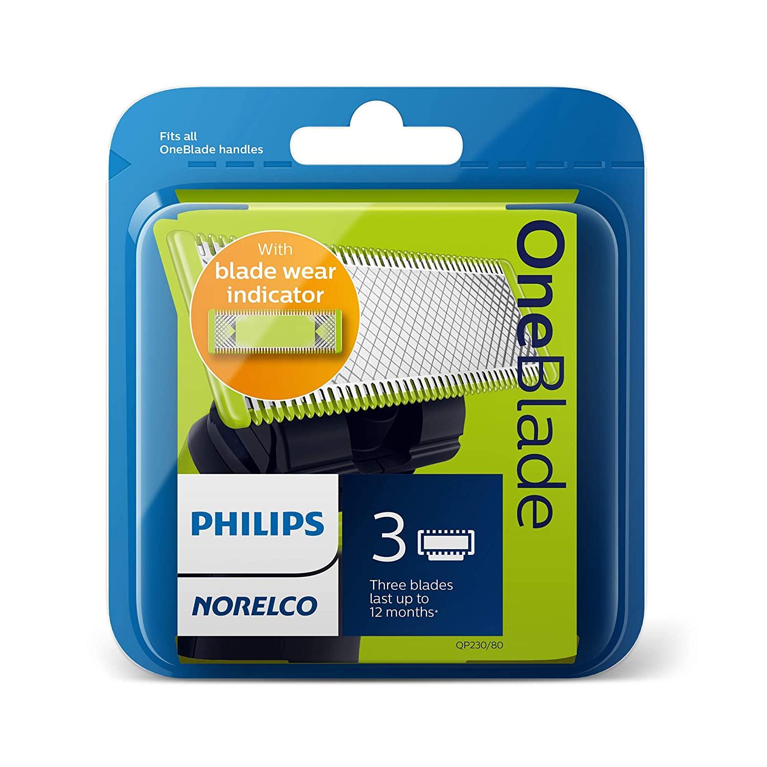 3 Philips Norelco QP220 80 OneBlade Replacement Blades for $17.50 Shipped