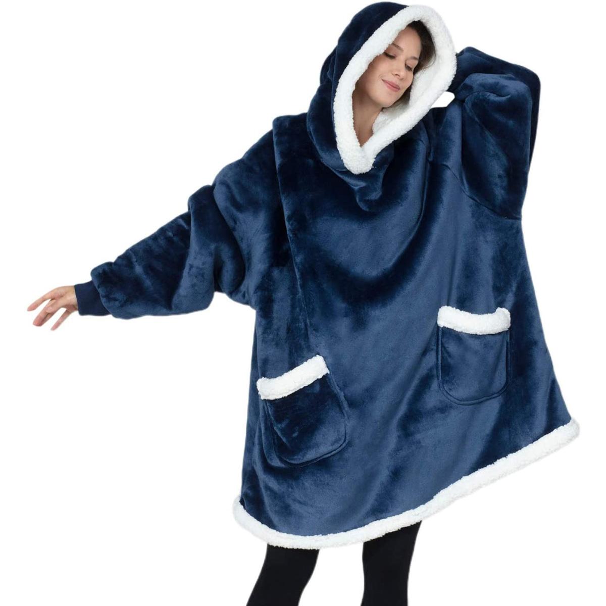 Bedsure Wearable Sherpa Blanket Hoodie Deals