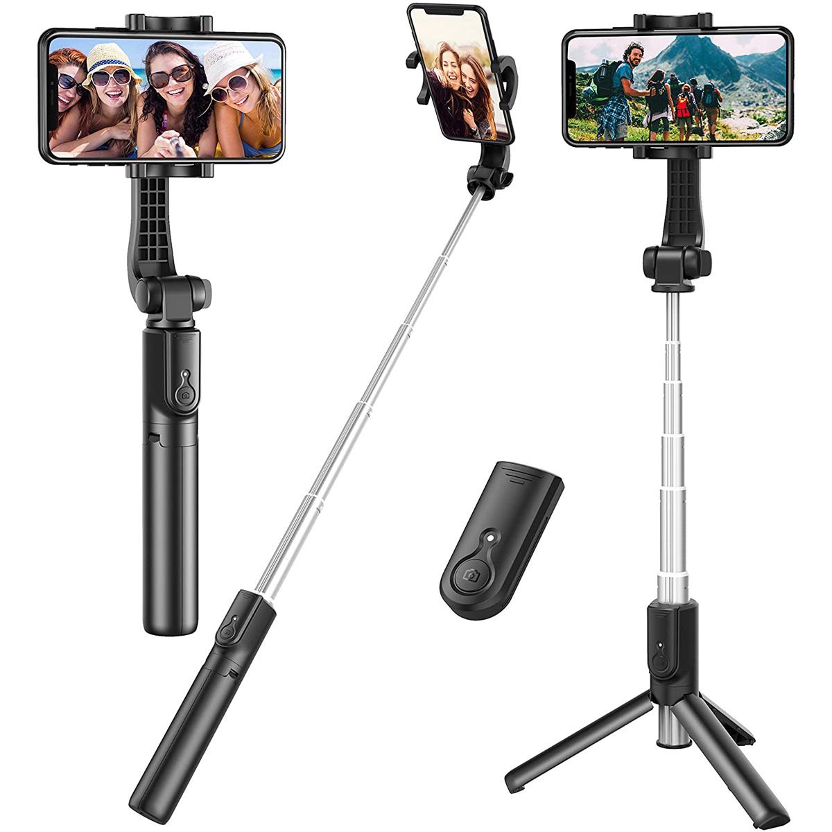 Erligpowht Extendable Selfie Stick Tripod with Detachable Wireless Remote for $14.99