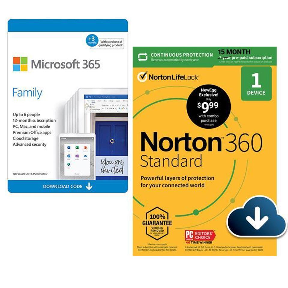 Microsoft 365 Family Subscription with Norton 360 Antivirus for $69.99