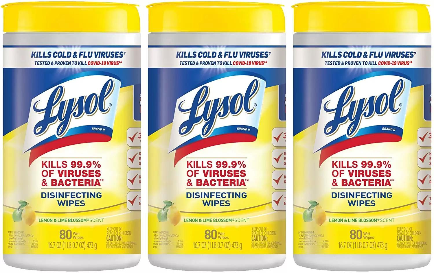 240 Lysol Disinfecting Wipes for $6.25