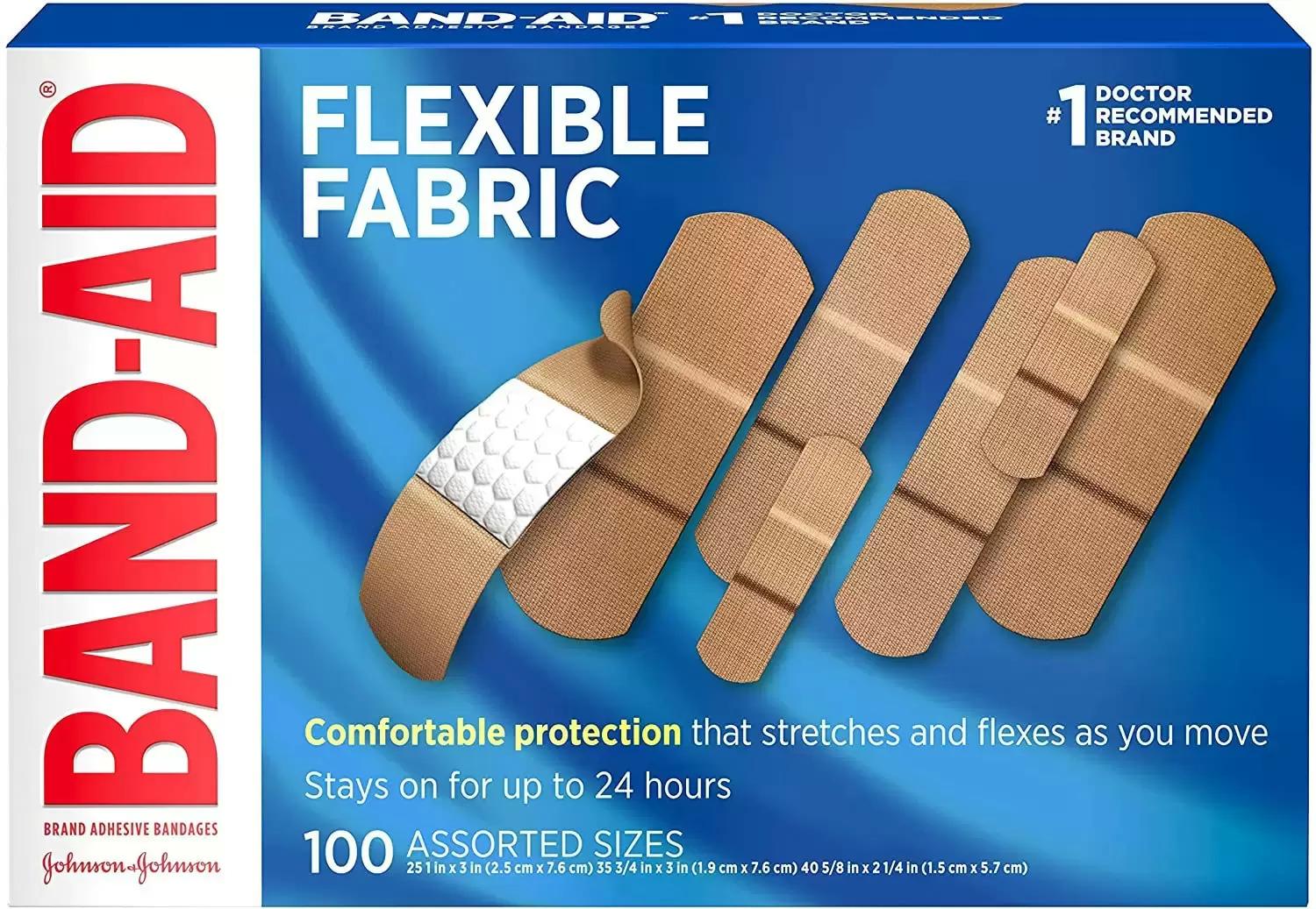 100 Band-Aid Brand Flexible Fabric Adhesive Bandages for $5.94