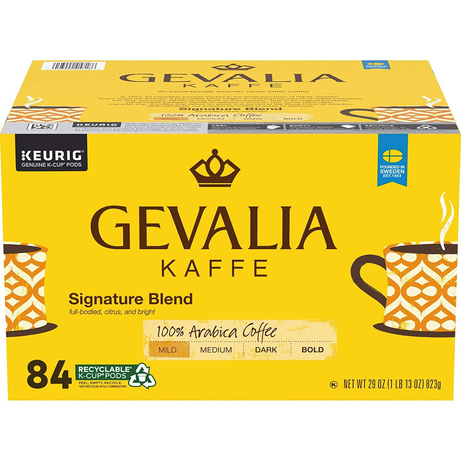 84 Gevalia Signature Blend Mild Roast K-Cups for $20.56 Shipped
