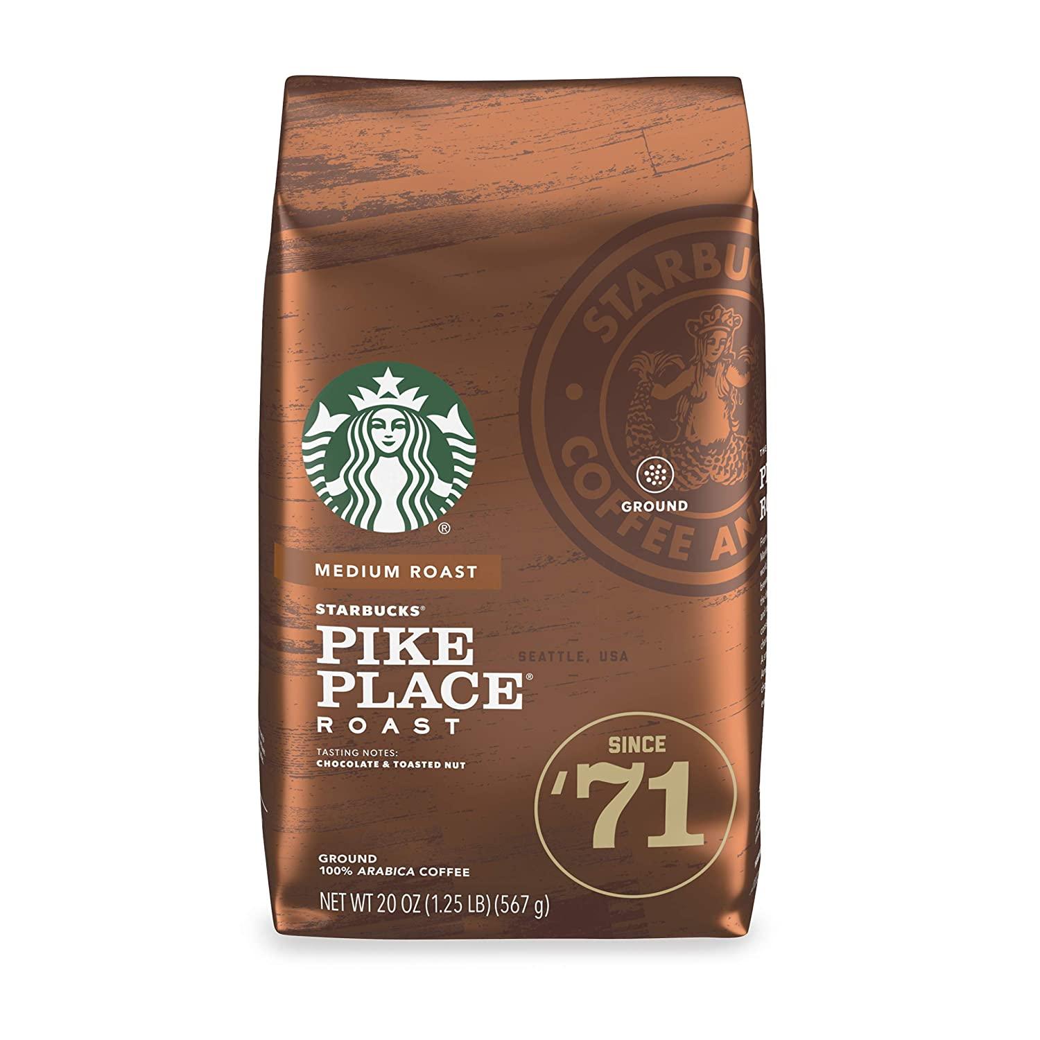 20oz Starbucks Medium Roast Ground Coffee for $7.60 Shipped